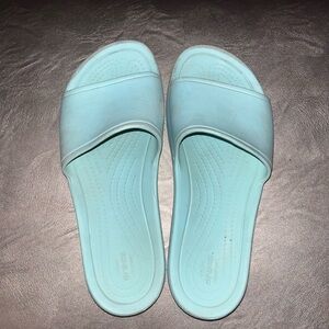 CROCS Aqua Blue Slide Sandals